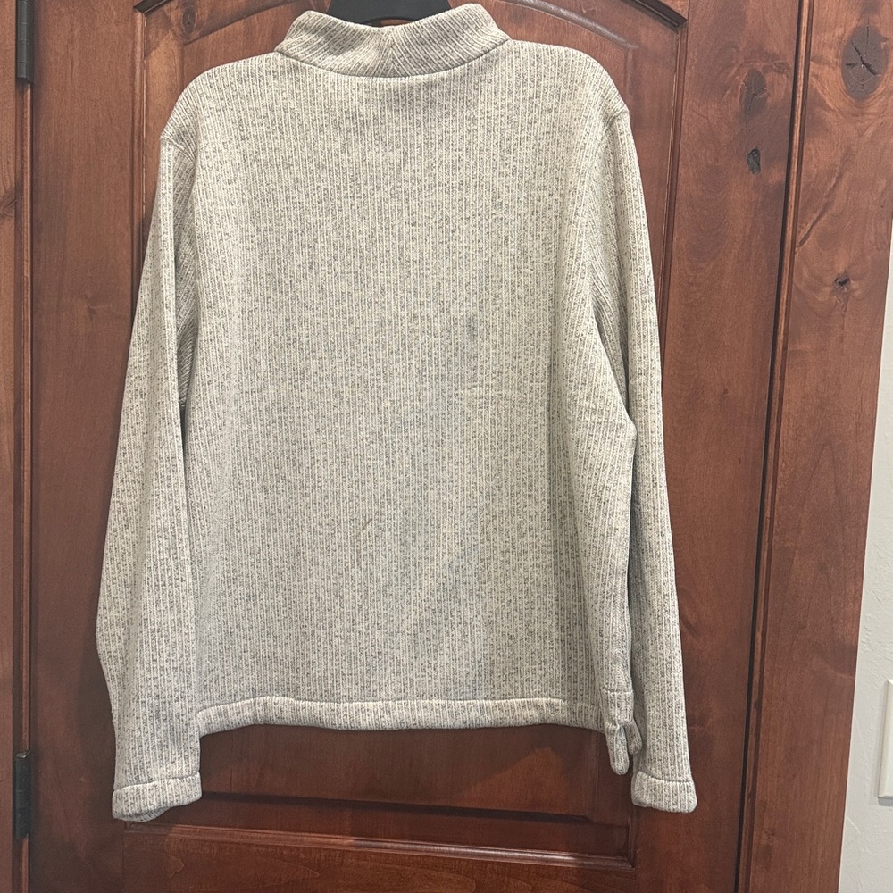 Men's Cream Quarter-Zip Sweater - Picture 5 of 5